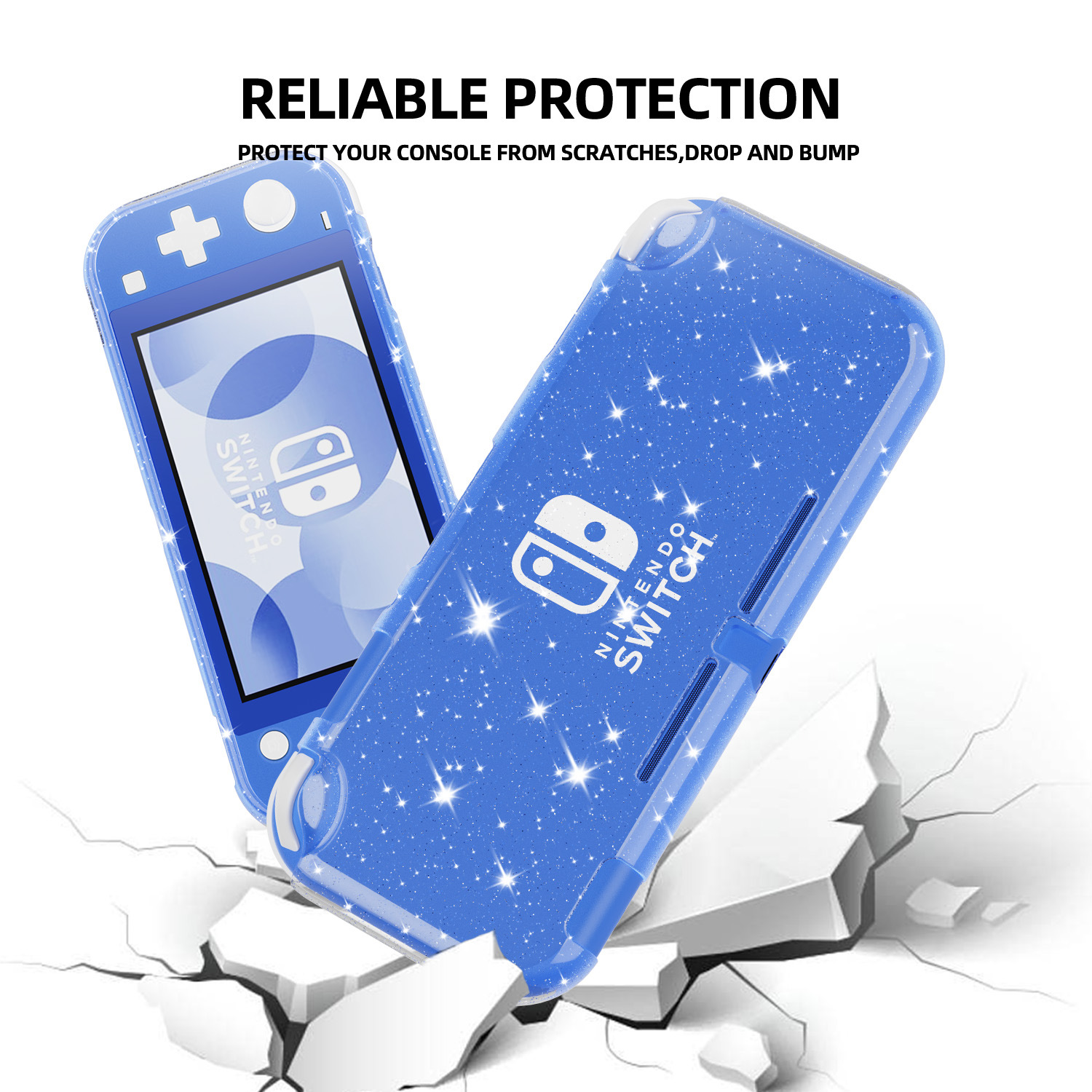 Nintendo interruptor Lite juego máquina protectora Shell transparente pegamento suave brillo cubierta protectora ventas directas de la fábrica