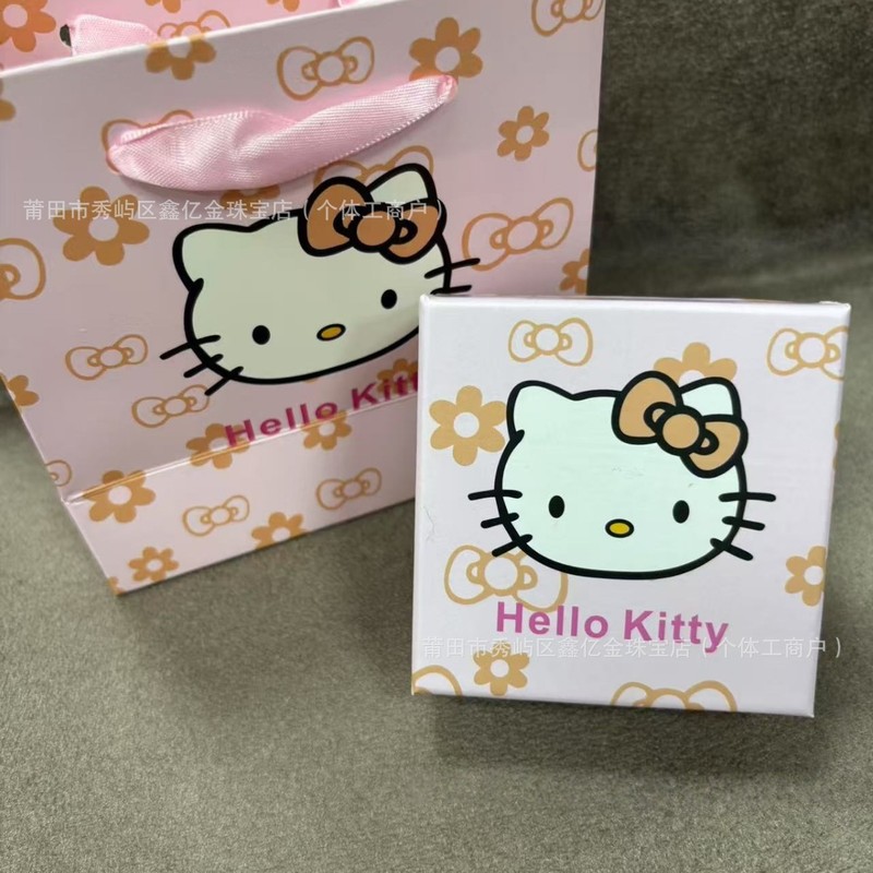 ハローキティ猫純金キーホルダー 999 かわいい KT ゴールドペンダント携帯電話チェーンバッグ車のペンダントホットスタイル|undefined