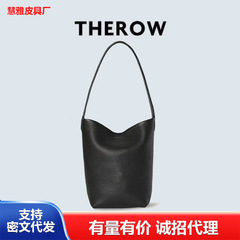 The Row 大容量バケットバッグ 本革 ペブルドトートバッグ クラス通勤 新作 therow ショルダーバッグ