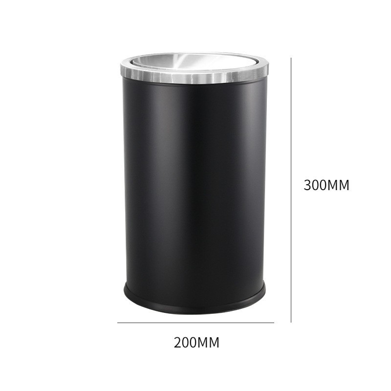 Kommerzieller Mülleimer aus Edelstahl mit Klappdeckel und großem Fassungsvermögen für den Einsatz zu Hause, in Hotels, Einkaufszentren und im Aufzugsbereich – Robuster Aschenbecher aus Metall_voghion.com
