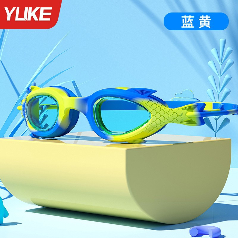 Gafas de natación antivaho para niños, lentes HD impermeables para entrenamiento de natación y buceo