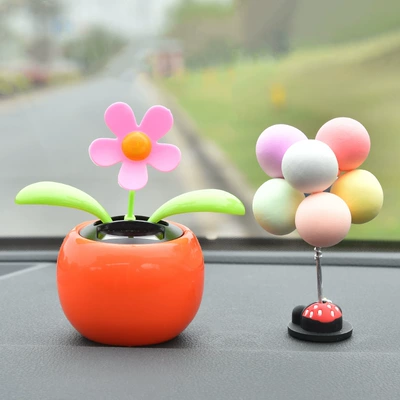 Car ornaments — Cute Solar-Powered Little Bee - apple-flower-orange-minnie-color-balloon-ornaments