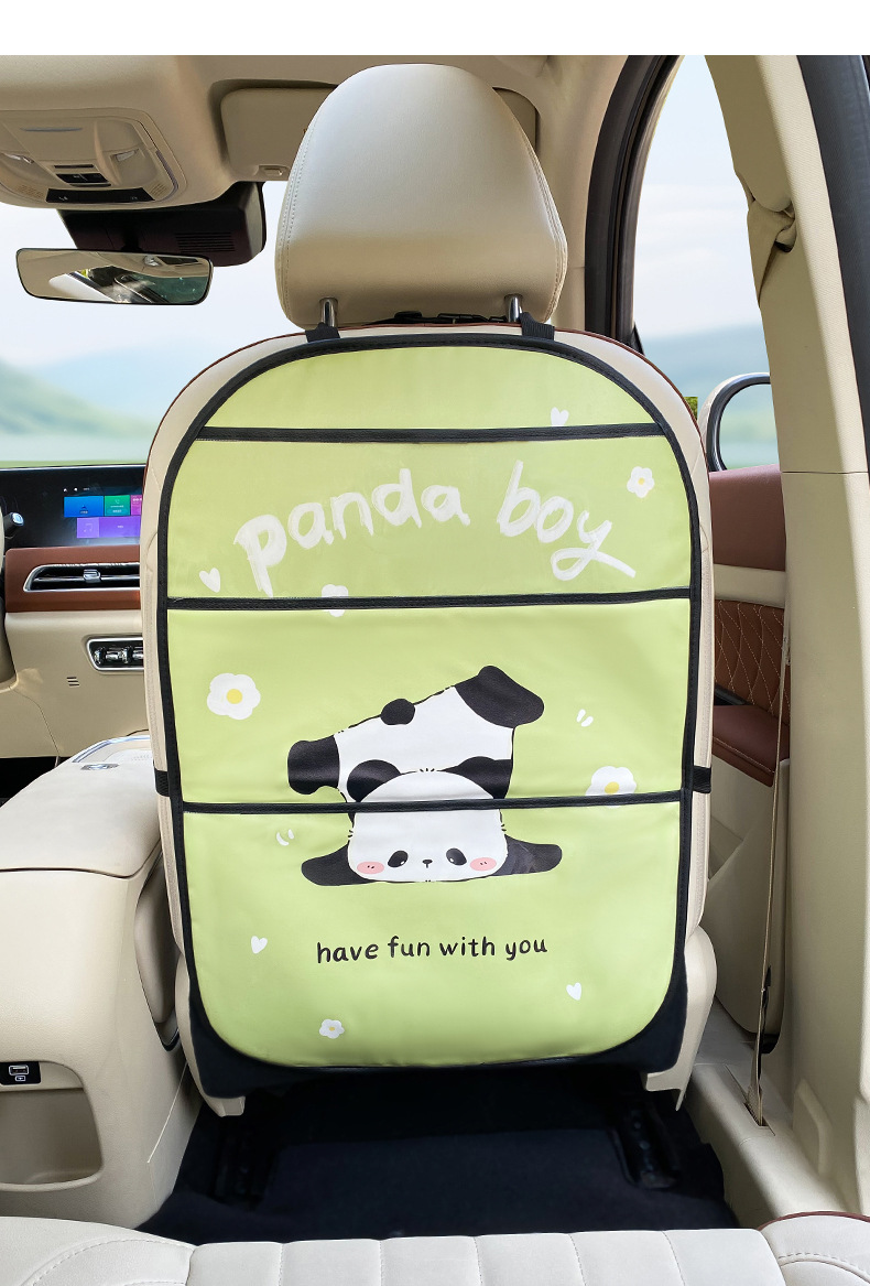 Cute car anti-kick pad rear universal car seat rear seat anti-wear pad cartoon children's car back anti-dirty