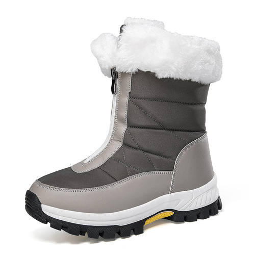 Outdoor Cotton Shoes with Fleece and Thick Large Women's Fashion Short Boots Snow Boots New Fall/Winter High-Top Warm
