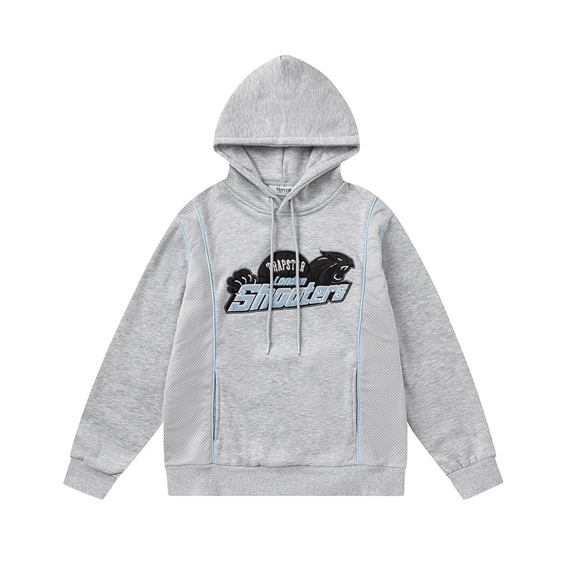 Trapstar冬の背面刺繍ダウンフード付きコートアメリカフード付き全虎頭シリーズ衛衣ズボンセット街|undefined