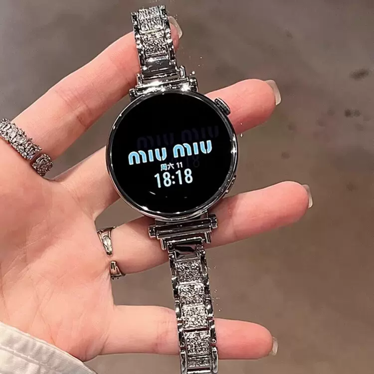 适用华为gt4表带新款gt5满钻gt3女款watch4/3pro手表带gt2专用41m