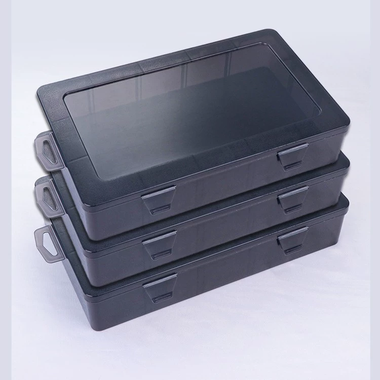 Новый большой 15-сеточный черный пустой ящик для ювелирных изделий, коробка для настольных аксессуаров, аксессуары для рыболовных снастей, пластиковая коробка для хранения