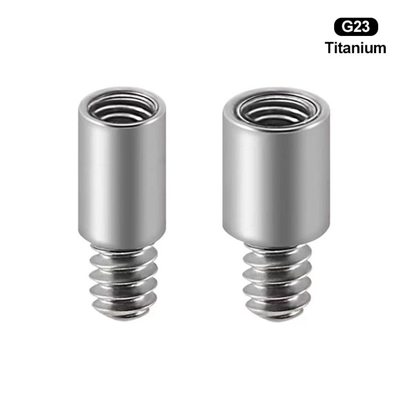 Zesen F136 Titanium Alloy 14G 16G Extension Rod 2mm Internal Thread Tongue Barbell Piercing Jewelry detail image 7
