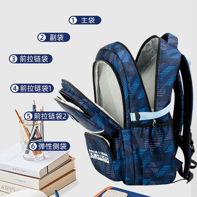 Mochila Escolar para Secundaria de Poliéster Transpirable e Impermeable