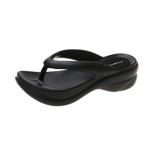 High-heeled white flip-flops for women ins trendy summer fashion Internet celebrity non-slip casual thick-soled flip-flops lightweight sandals