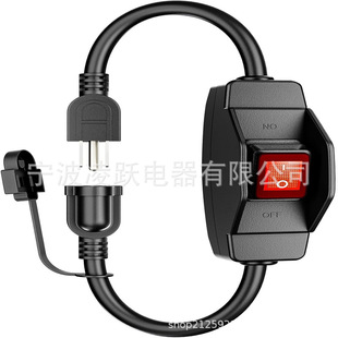 1.5 feet extension cord with switch, 14/3 AWG specification 1875W/15A grounding socket