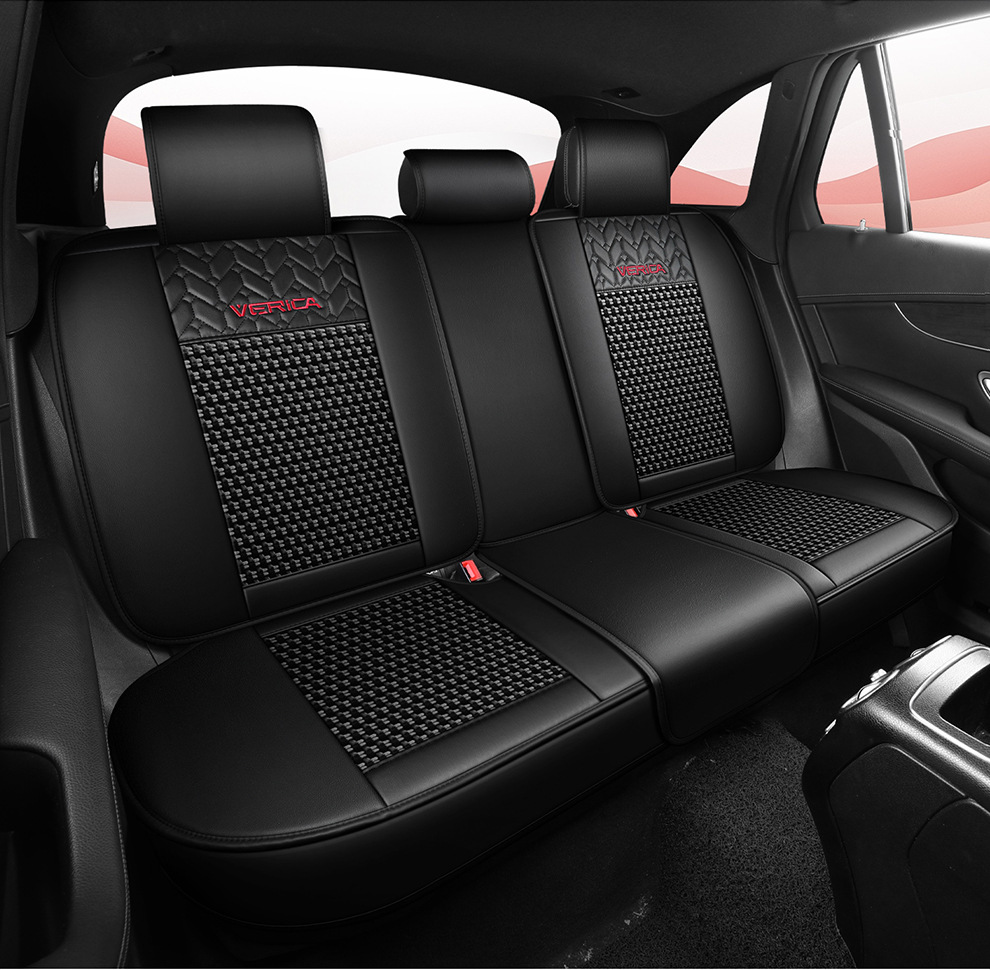 25 Years New Breathable Leather Ice Silk All-Inclusive Four-Season Universal Car Seat Cushion Seat Cover Manufacturer Wholesale Cross-Border