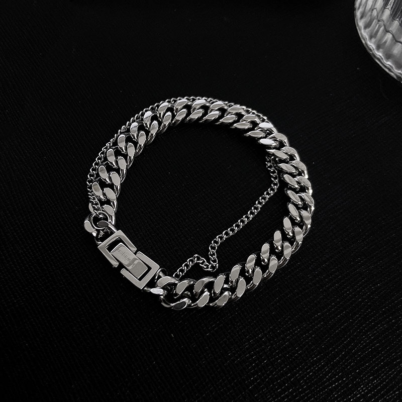 Herren Cuban Link Armband Edelstahl Wasserfest Schmuck_voghion.com