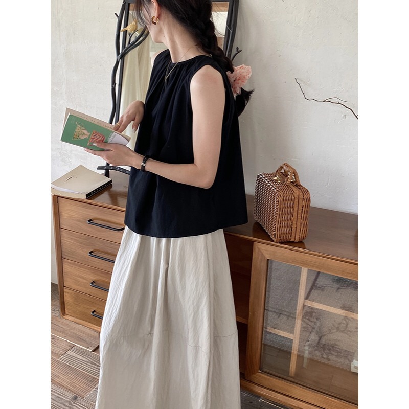 3Th Morning Oxygen Summer French Cape A-Line Sleeveless Shirt Top Zy1827