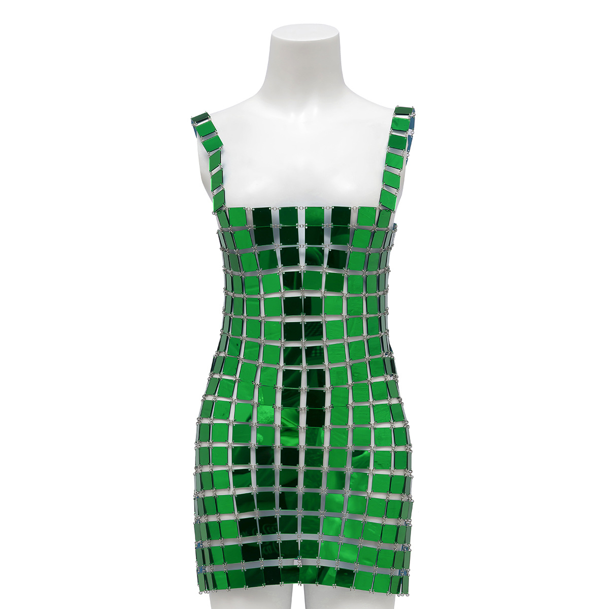 欧美跨境饰品 性感露背系带辣妹亮片连衣裙 夜店风开叉吊带身体链