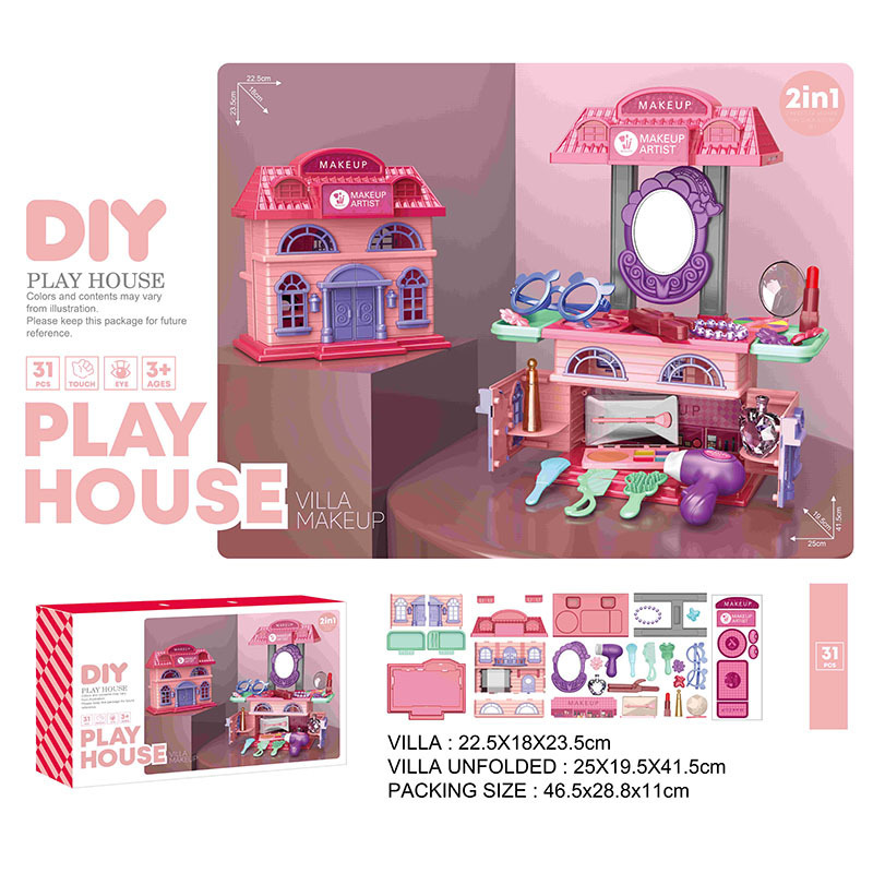 Comercio exterior para niños simulación Castillo Villa Casa vajilla herramientas maquillaje herramientas médicas supermercado juego casa juguetes para mascotas