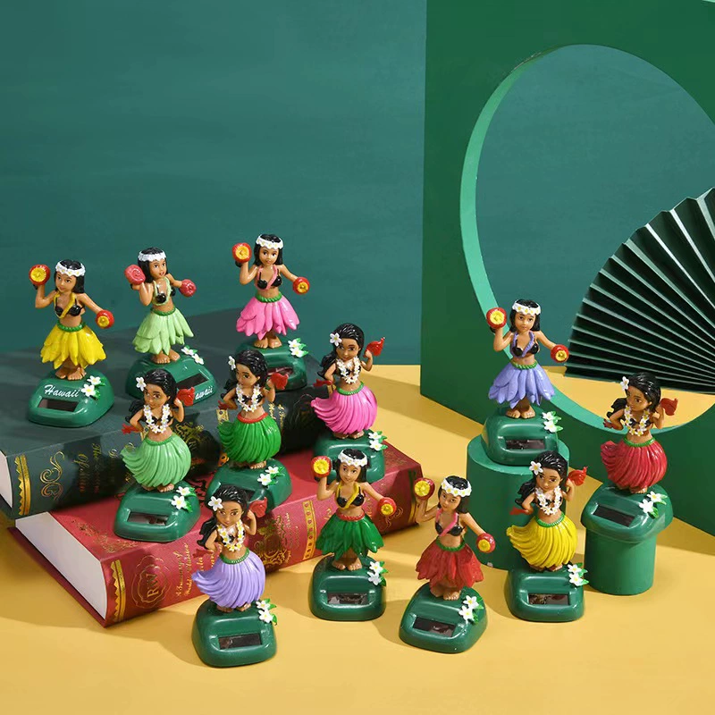 Солнечное Яблоко цветок мультфильм качающаяся голова кукла украшения для автомобиля креативные подарки Детские игрушки Гавайские девушки