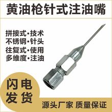 手动DIY电动黄油枪针式尖头油脂枪头黄油嘴组合尖嘴免拆注油针
