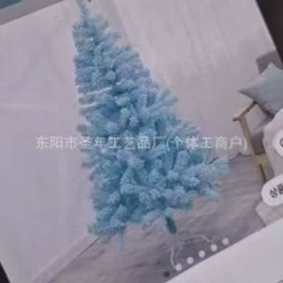 1.8米PVC圣诞植绒树蓝色