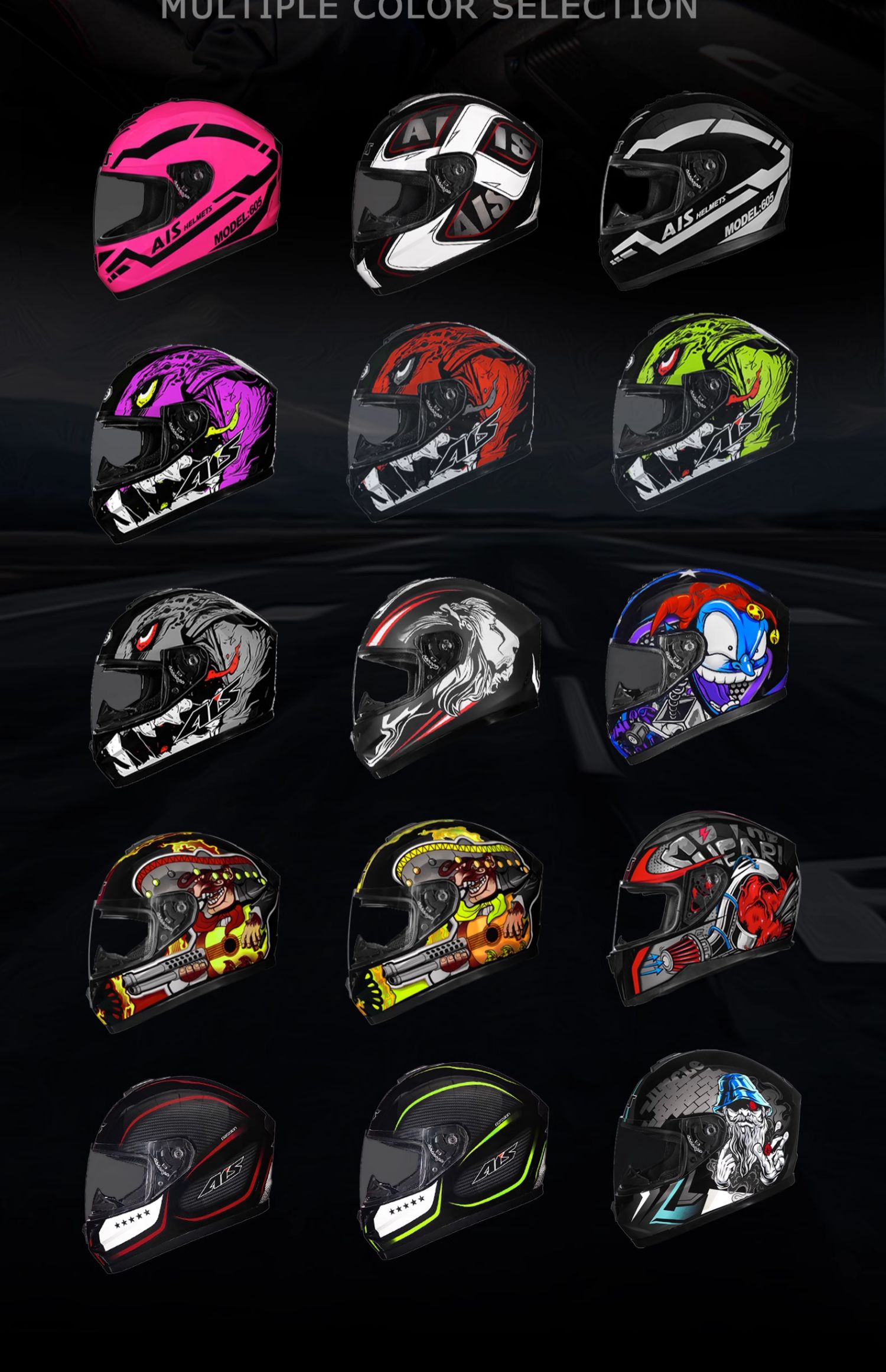 Motorcycle Helmet Full Face Winter Motorbike Helmet with Bluetooth