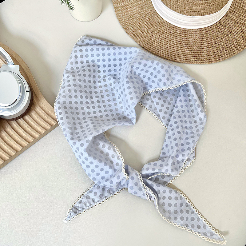 Turbante de verano pastoral turbante de flores de encaje turbante de seda de alta calidad con toallas de seda de triángulo al por mayor
