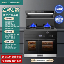 洛伟思火星人集成灶自动清洗猛火大吸力智能语音左烤右蒸蒸烤