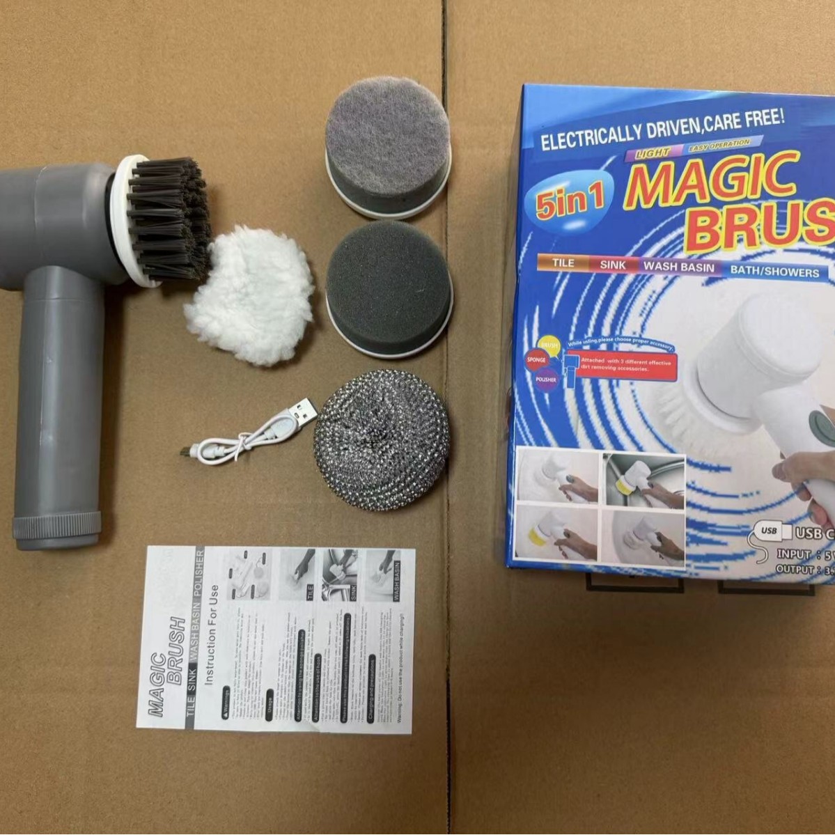 Cepillo de limpieza eléctrico inalámbrico de mano recargable Cepillo para lavar platos de cocina Cepillo para lavar ollas Cepillo para baldosas de piscina de baño