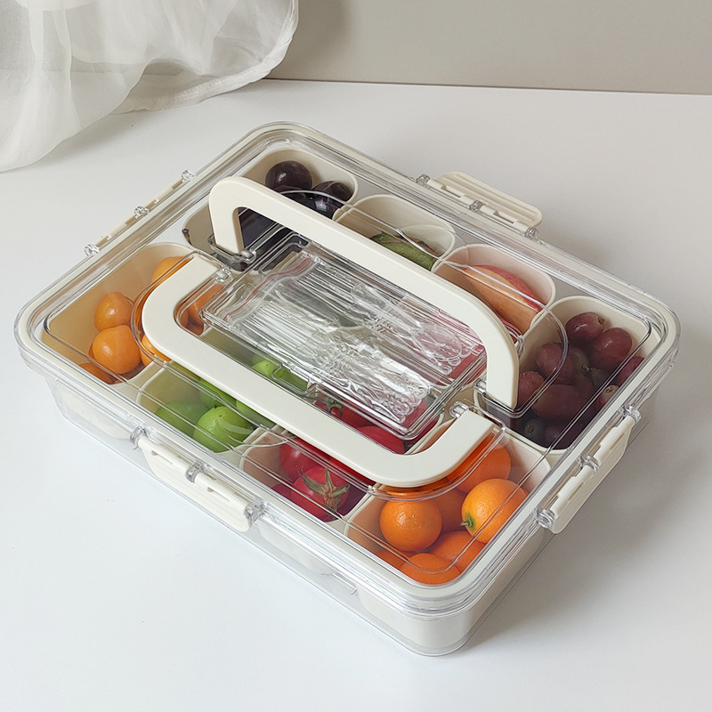 厨房密封八分食物收纳盒多用途佐料调味盒水果沙拉储物保鲜盒|undefined