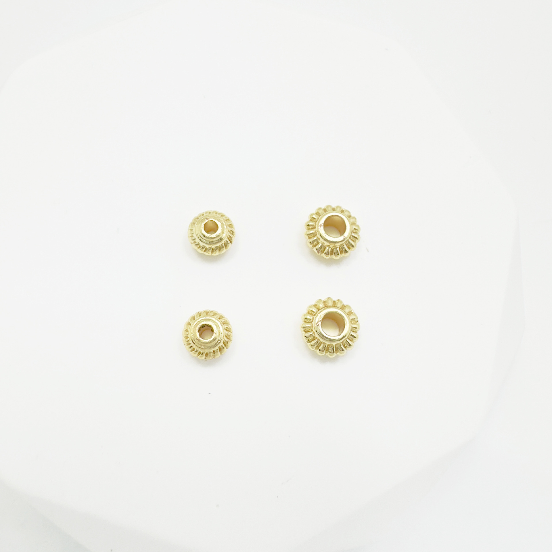 Plating Design Casual, Simple Style Style 500 Pieces Per Pack 5*3mm 6 * 3mm Alloy Solid Color Spacer Bars