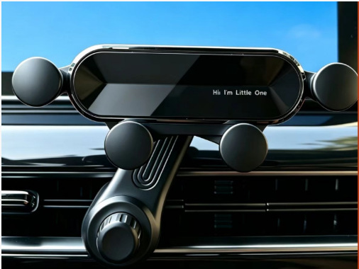 Car-mounted phone holder, cute cartoon design, air vent navigation fixed support bracket, 2025 new model for female drivers, with extension rod