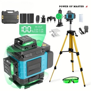 Factory 16-line strong infrared level green light projector automatic leveling 12-line laser level wholesale