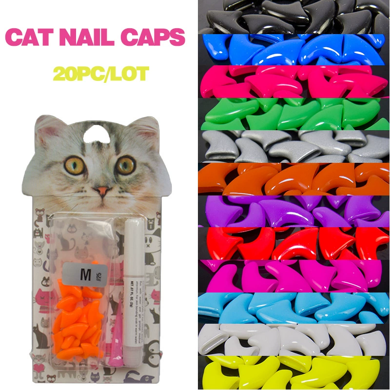 Цветные защитные колпачки для когтей кошек, эксклюзивно доступны на платформе Amazon TEMU TK.