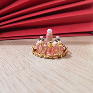 1:12 Doll House dollhouse Bedroom Bathroom Accessories Golden Tray Pink Mini Perfume suit