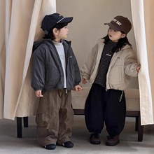 2025乃和冬季新品男女童韩版夹棉连帽保暖拉链衫儿童休闲冬款外套