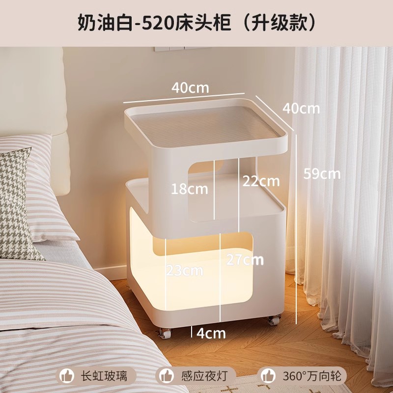 Taberna de cama de hierro forjado nicho de diseño dormitorio doméstico 2025 explosión creativo pequeño estante de cabecera sin formaldehído image 17