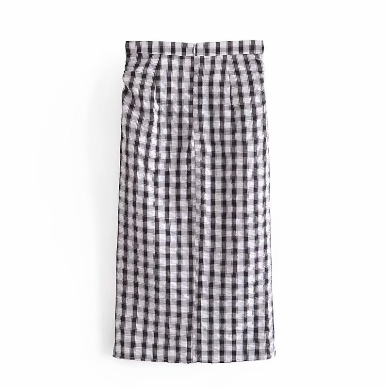 spring plaid midi skirt  NSAM50452