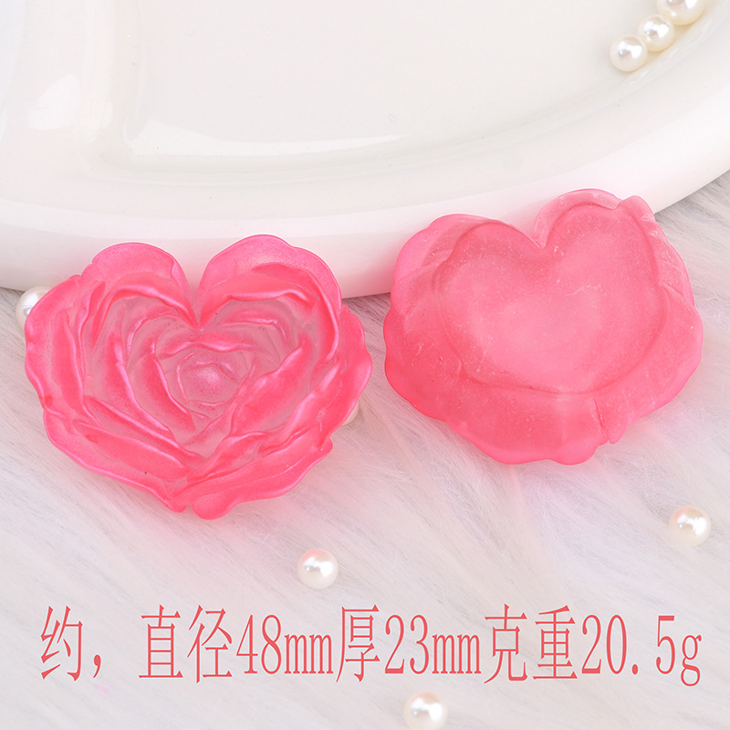 新しいベルベットの愛のバラの花の樹脂部品はdiy携帯ケースのクリームのヘアピンの収納ケースの装飾を作ります。