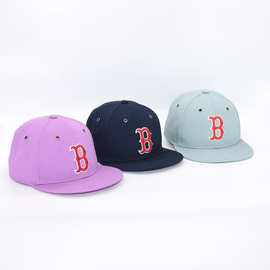 韩版立体绣花平舌帽定制B字母立体绣花平舌棒球帽snapback平舌帽