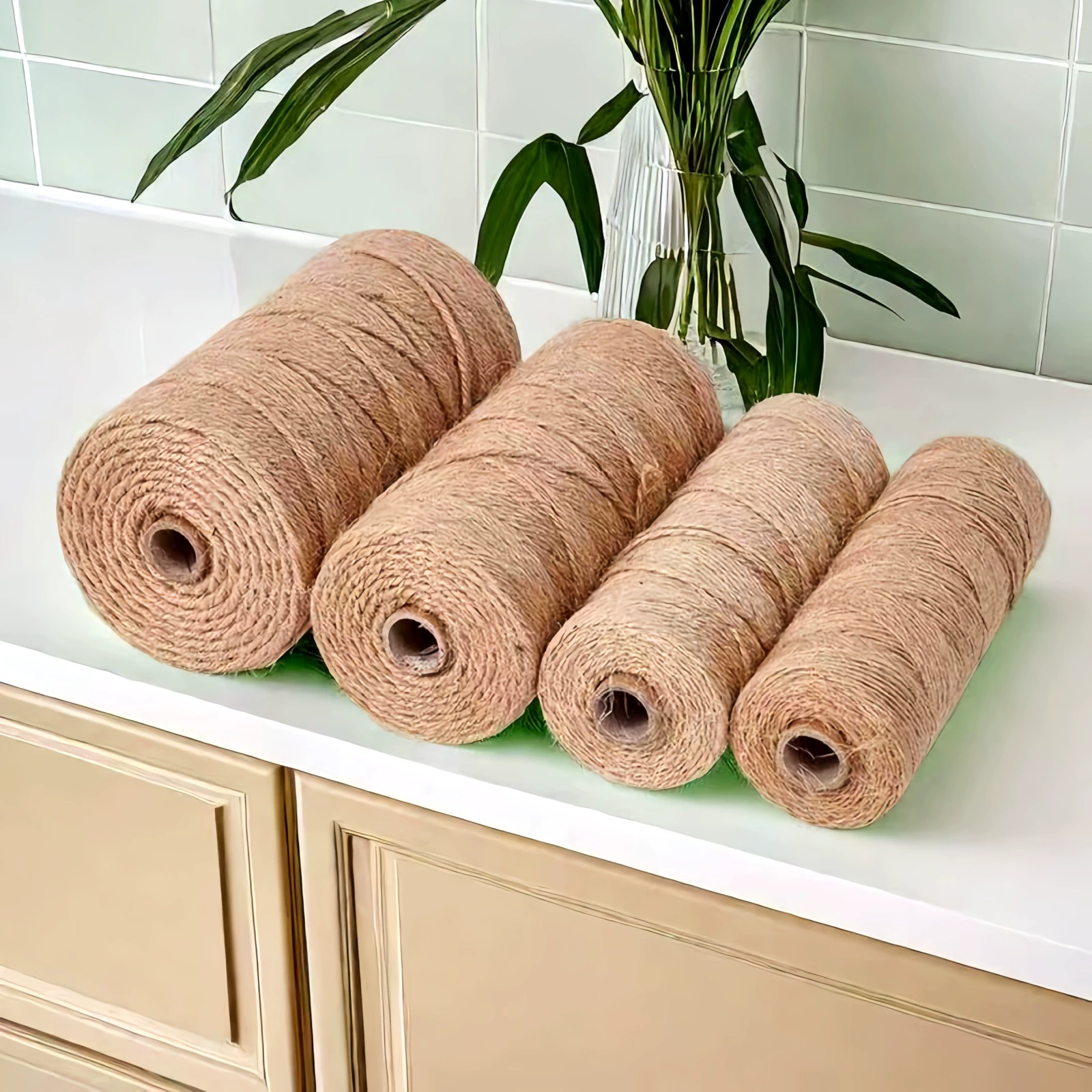 Высококачественный толстый пеньковый канат, верёвка для DIY, декоративный канат, столбик для царапания кошки, связующий канат, верёвка для бирок, толстый