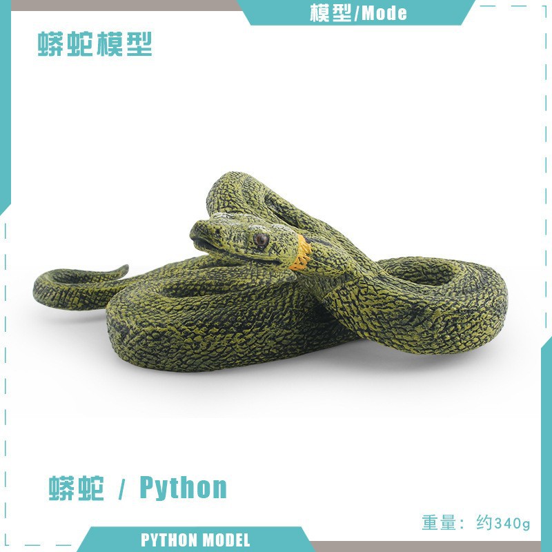 Reptiles de simulación Sksk serpiente pitón modelo de niños cognición oro gigante pitón decoración juguetes
