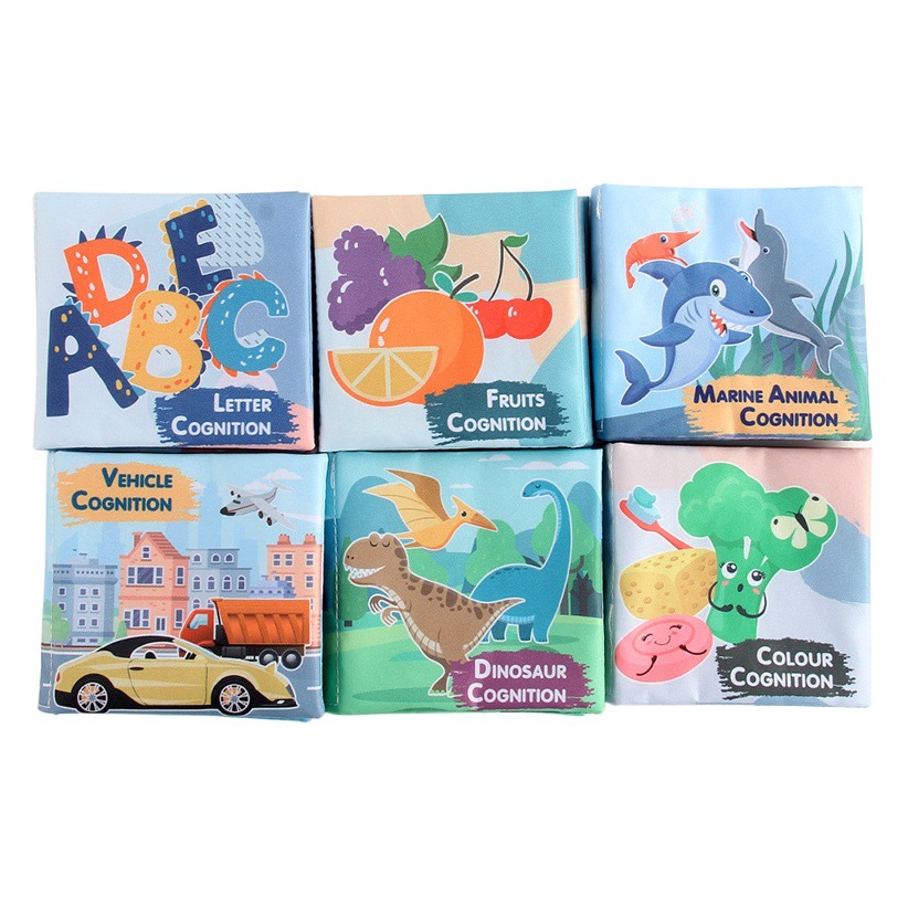 Rompecabezas infantil con papel de timbre educación temprana libro de tela de color digital lavable y a prueba de rasgones libro de tela de Palma de bebé tridimensional