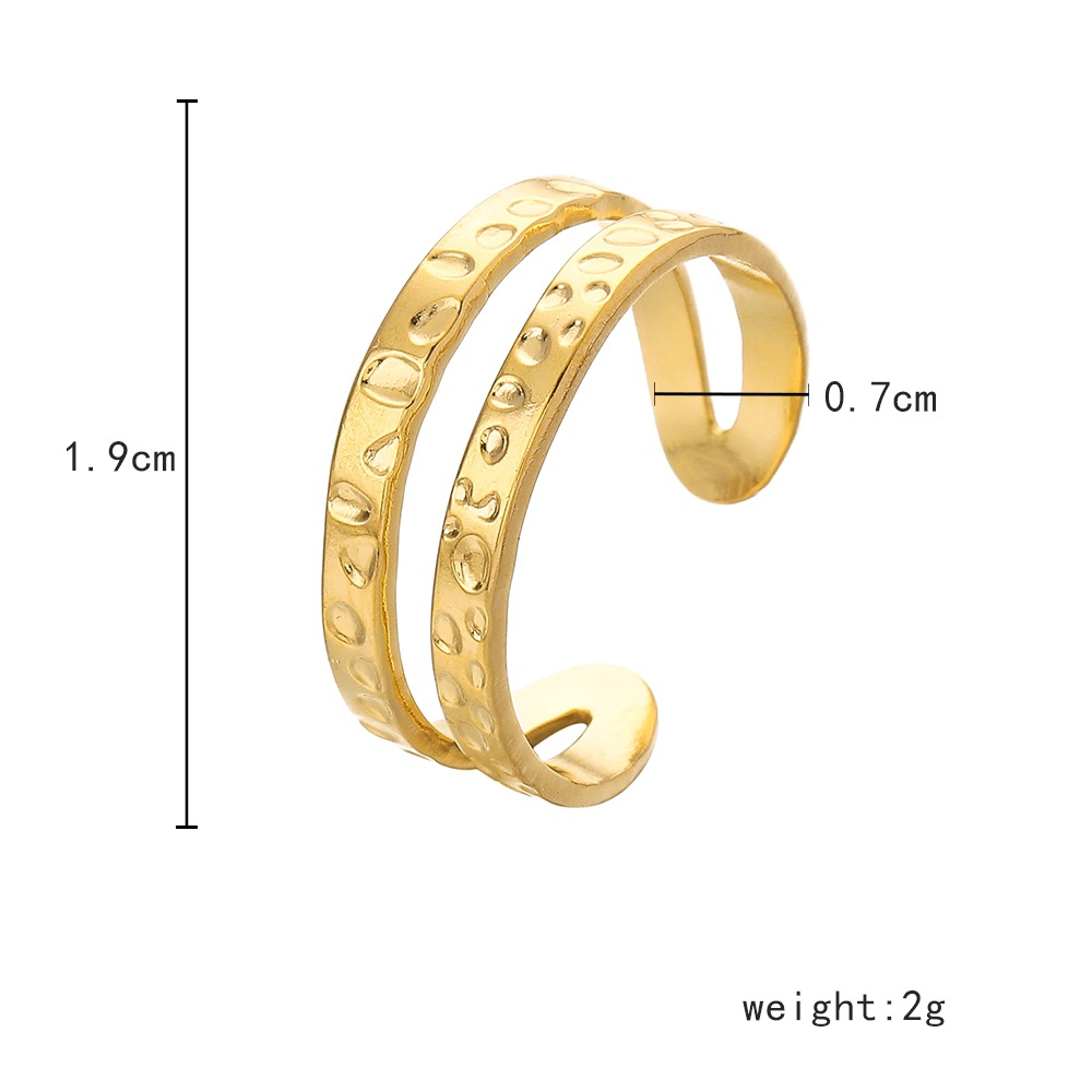 6g Weight Open Ring Classification Adjustable Ring Size 1 Piece Quantity Daily Occasion Stainless Steel Material Star, Heart Shape Pattern Women'S Gender Plating Design Simple Style Style Simple Style Star Heart Shape Stainless Steel Plating Open Ring 1 Piece 50