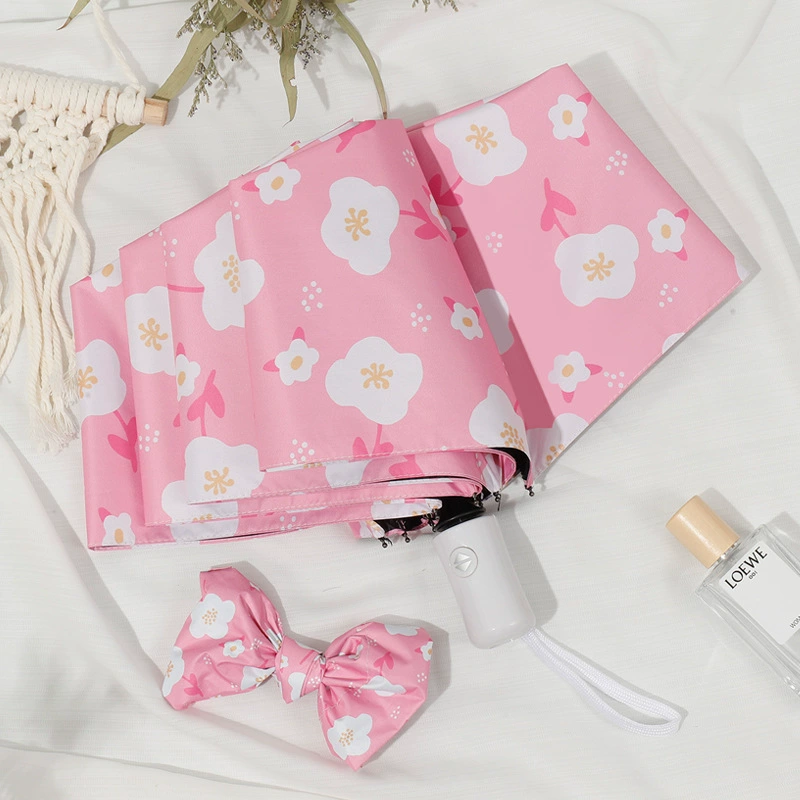 Шелковый милый зонтик, защита от солнца, UV-защита, для любимого человека