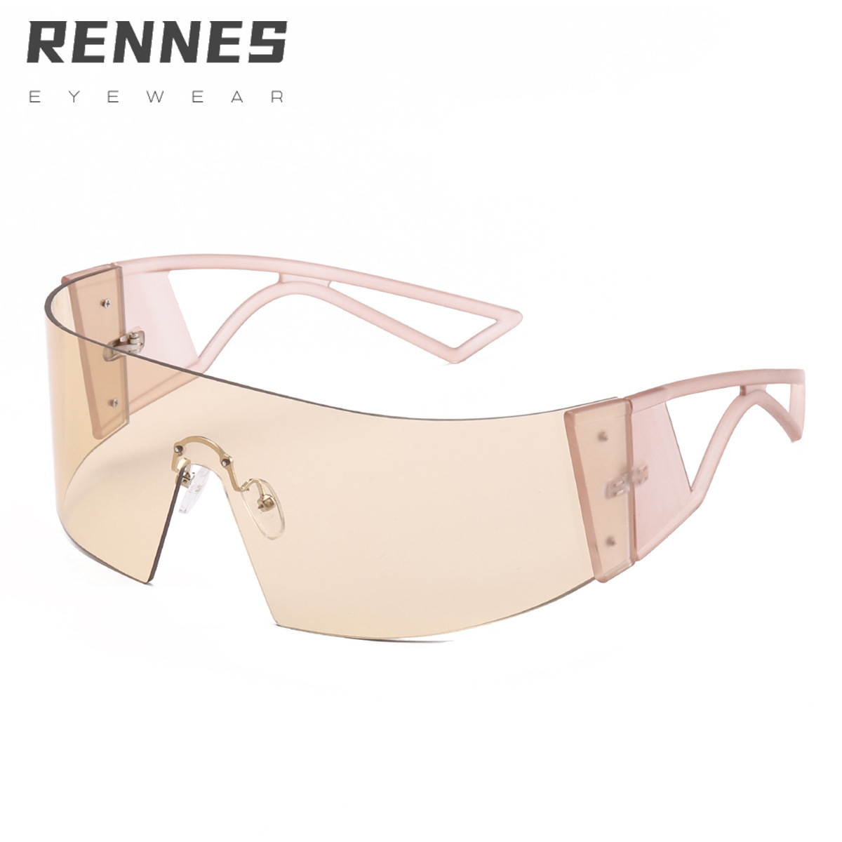 2021 nuevas gafas deportivas europeas y americanas sin marco gafas de una sola pieza gafas de sol al aire libre hombres y mujeres gafas de sol 8620