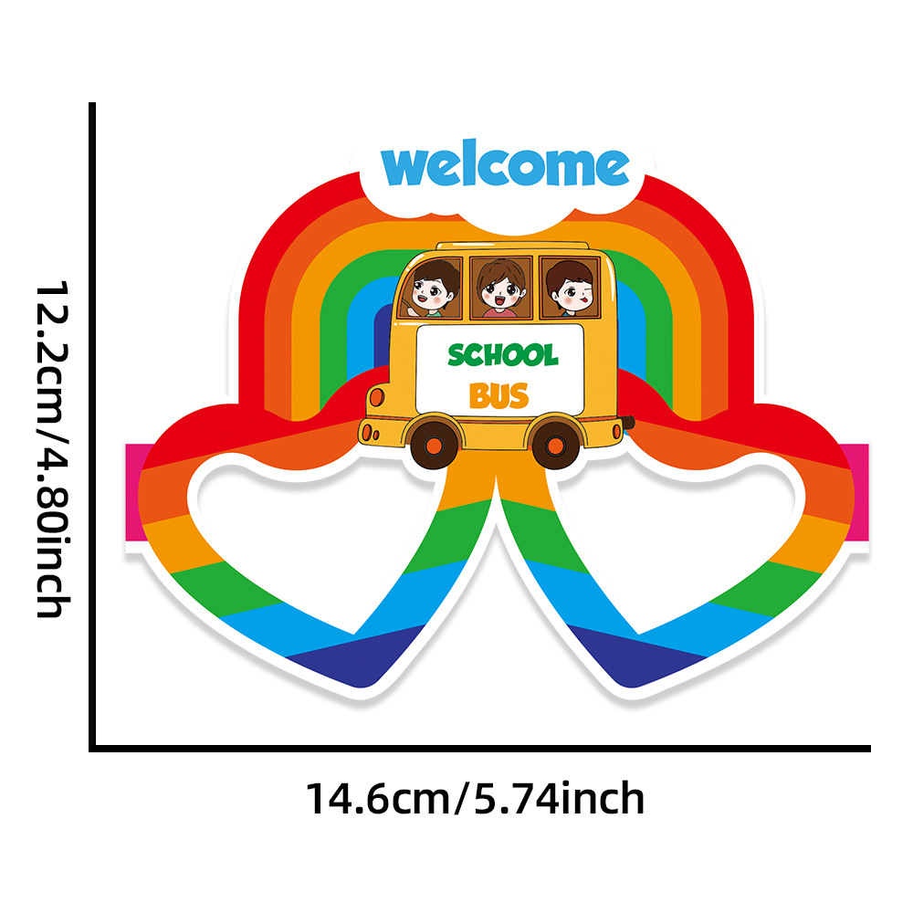 9 unids/set transfronterizo nueva temporada escolar decoración gafas de fiesta kindergarten escuela niños dibujos animados gafas de papel marco