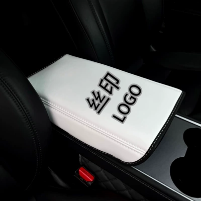 Protective Pad Logo Wholesale, Armrest box pad - tesla-silk-screen-model-white