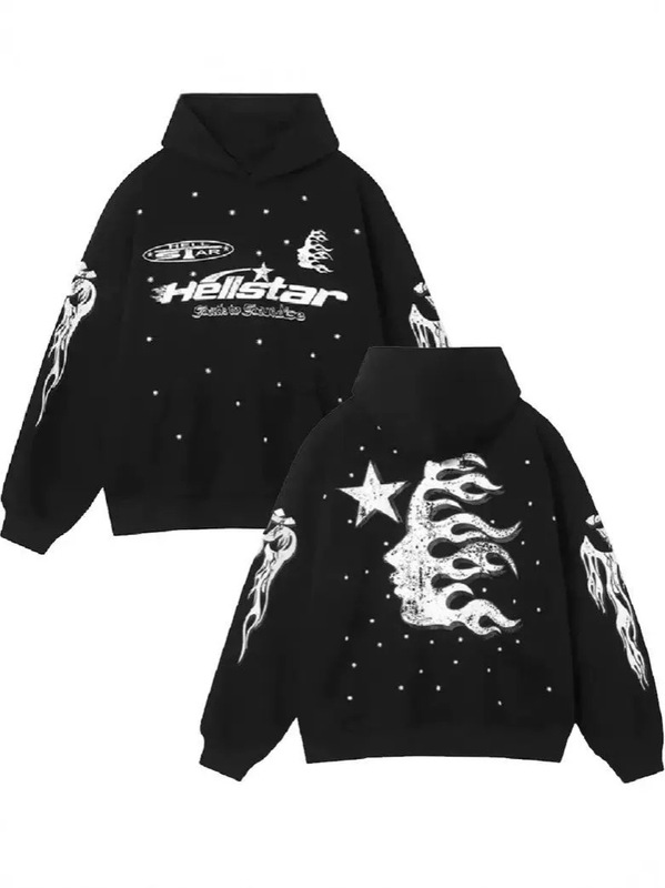 クロスボーダー新スタイル地獄の星スウェットシャツ Y2k パーカーヨーロッパとアメリカのトレンディなストリート大型服パンク原宿ジャケット|undefined