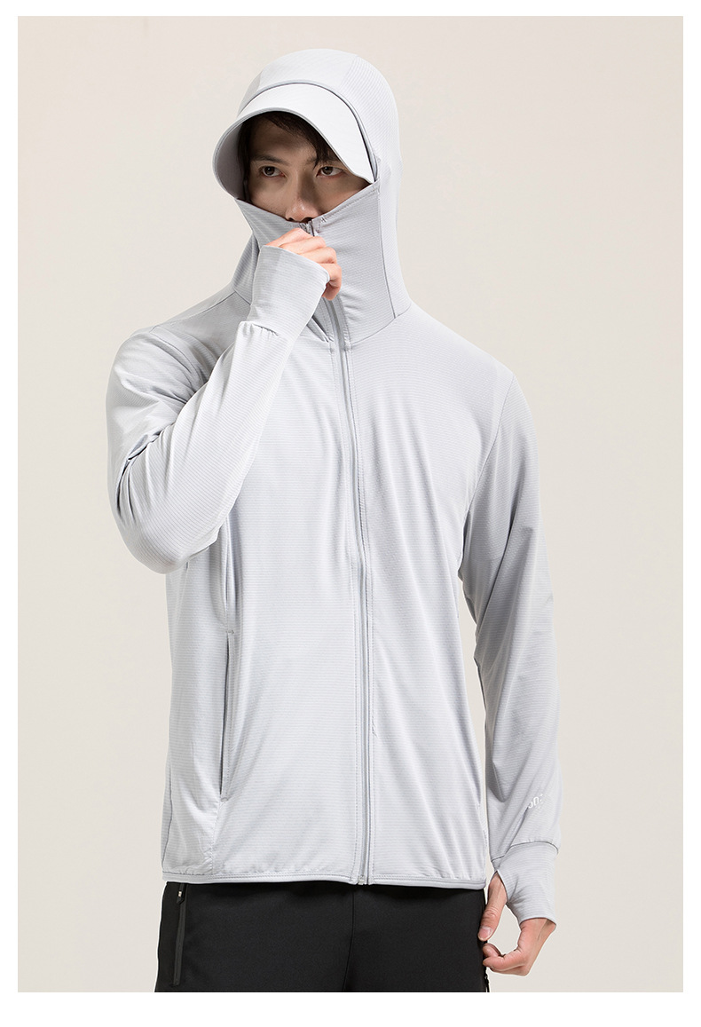 【中国直邮】奢笛熊 夏季原纱防紫外线户外骑行开车冰丝质感外套防晒服防晒衣   女款 远峰蓝 M