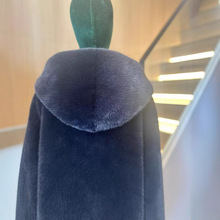 跨境欧美热销冬季女外套仿水貂女士大衣连帽大气环保皮草气质优雅