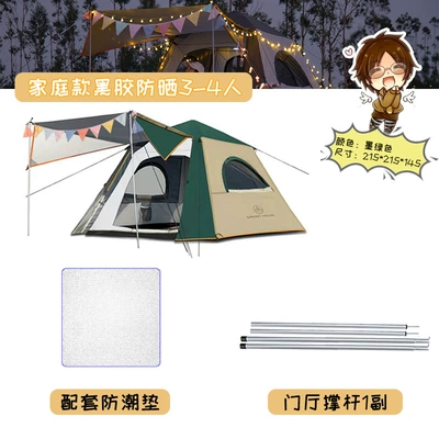 Cloth Camping White Delicate — Çadırlar - dark-green-package-ii-3-4-people